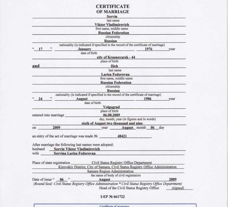 Translate Marriage Certificate for UK Spouse VISA