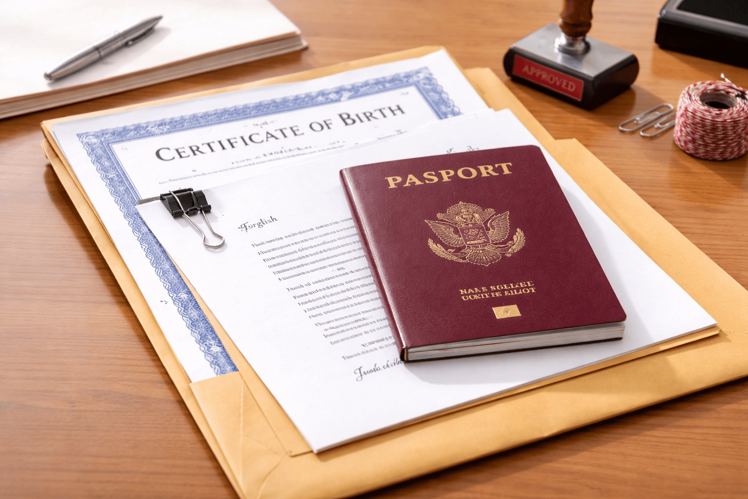 Official documents prepared for certified translation in Birmingham
